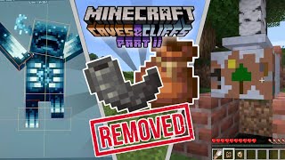 REMOVED FEATURES From Minecraft CAVES And CLIFFS Update PART 2