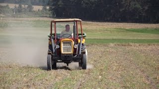 Prace pożniwne 2015 czyli wożenie i bronowanie wapna