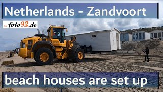 Netherlands - Zandvoort - beach houses are set up