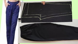 Perfect Fitting Ke Sath Ladies Pant Trouser आगे बेल्ट पीछे इलास्टिक Cutting And Stitching