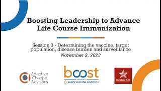 Session 3: Determining the Vaccine, Target Population, Disease Burden and Surveillance