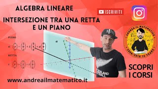 INTERSEZIONE TRA UNA RETTA E UN PIANO - Esercizi di algebra lineare