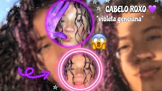 retocando meu cabelo cacheado ROXO 💜