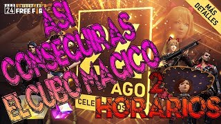 ASÍ CONSEGUIRÁS EL CUBO MÁGICO 2 HORARIOS//COMO CONSEGUIR PASTEL DE MORAS//ANIVERSARIO FREE FIRE😁🥳