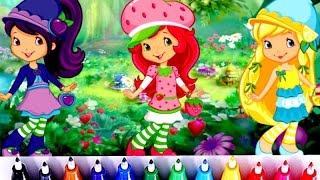 Strawberry Shortcake Berry Fashionable Dress Up Coloring Pages Fun Art for Kids Video