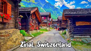 Zinal, Switzerland 4K -  The most beautiful Swiss villages - A unique traditional village