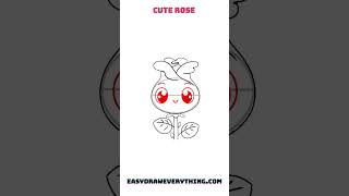 Cute rose drawings #easytodraw #cutedraws #howtodraweverything