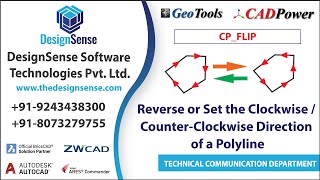 CADPower Tutorials: Reverse or Set the Clockwise / Counter-Clockwise Direction of a Polyline CP_FLIP