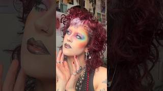 prism effect makeup!!! #rainbowmakeup #editorialmakeup  #avantgardemakeup #makeup #makeuptutorial