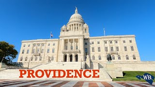 Scenic Drive to Rhode Island State House, Providence Downtown Tour