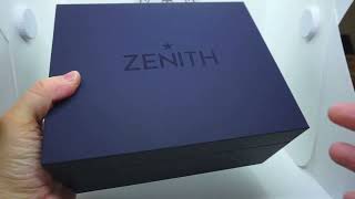 ZENITH- UNBOXING THE PREMIUM BLUE LEATHER WATCH BOX WITH TRAVELING CASE - THE WATCH BOX AND COMPANY