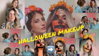 HALLOWEEN MAKE UP🎃 HİÇ MAKYAJ YAPMAYAN BİRİ HALLOWEEN MAKYAJI YAPMAYI DENERSE NE OLUR BAKIN🤓