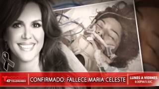 CONFIRMADO FALLECE MARIA CELESTE Conductora de Al Rojo Vivo