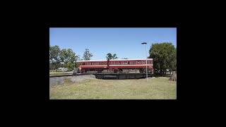 Railmotor RM 76 Goes For A Spin On Amamoor Turntable. #shorts #australiantrains #railfan #dmus #aec