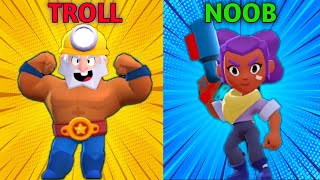 *TROLL vs NOOB* Brawl Stars Funny Showdown