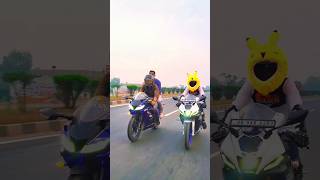 R15V3 vs R15M bike ride 😲 #trendingshorts #viral #shorts #rider #viral #bike #reels #bikerapu