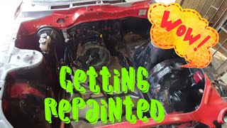 Repainting my entire engine bay, best transformation !!! Nissan 280zx Powered by FJ20ET