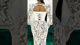 Easy Way to Cut a Corset Looped Back With Detailed Yoke.   #fashion #corsets