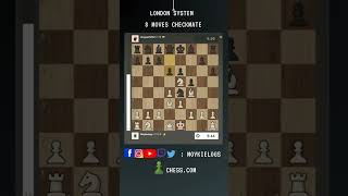 London System 8 Moves Checkmate #chess #chesscom #checkmate #londonsystem