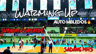 Warming up smash "mbledos" 💥|| Surabaya Samator vs Lamongan Sadang MHS ||