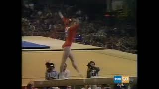 Elena Mukhina Double Back Dismount Off Beam 1977, 1978