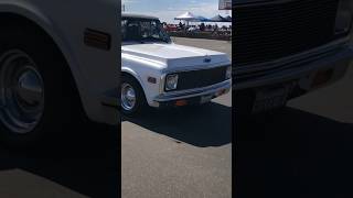 Classics leaving the car meet!