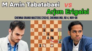 Chess Game Showdown: M Amin Tabatabaei vs Arjun Erigaisi | Chennai Grand Masters 2024 | Italian Game