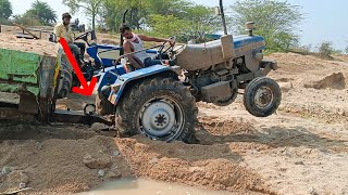 #sonalika tractor stunt || in sand river || please watch friends