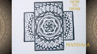 How to draw mandala drawing / mandala çizimi / relaxing mandala drawing