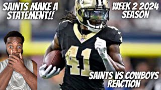 Reaction To New Orleans Saints vs Dallas Cowboys Game Highlights | NFL 2024 Season Week 2