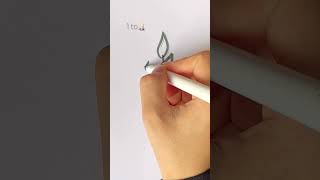 How to draw a candle 🕯️ very easy // Turn numbers into candle #shorts #art #drawing #viral