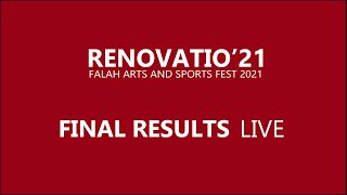 Renovatio'21 Live | FINAL RESULTS