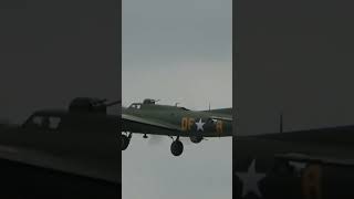 Boeing B-17G SallyB take-off at Duxford.