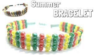 Beading Ideas - How to make a Macrame bracelet with Matubo 8/0 - Easy DIY