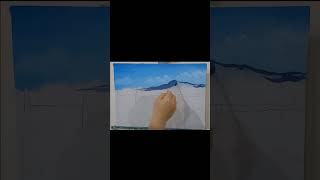 Manzara Resmi Nasıl Yapılır | Kıyı Gölü | #akrilikpainting  #resim #shorts #short #landscape  #lake