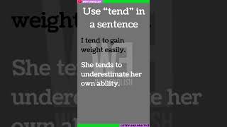 #short #shorts  Use #tend in a sentence | Why English