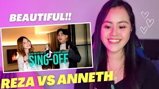 REZA - SING-OFF TIKTOK SONGS PART 15 (Jungkook, Taylor Swift, Barbie) vs Anneth | REACTION VIDEO