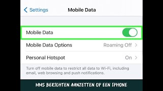 MMS berichten aanzetten op een iPhone