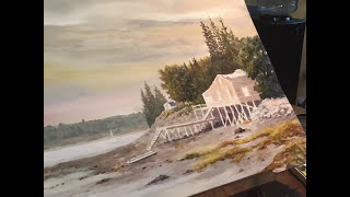 Maine Coast - Watercolor Timelapse