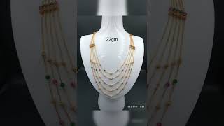 vertical mala # gold beads haram #  designer pics # beautiful designs