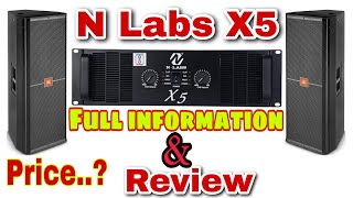 N Labs X5 ! 5000 watt amplifier कितना लोड डालें! Detail and price! Ak Dj Vlog