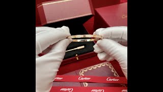 Unboxing Video | Cartier Love Bracelet, Diamond-Pave Small Model, Rose Gold, Diamonds