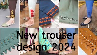 🌻Trouser design with lace 🌹| Trouser design 2024 New trouser design |Plazo pant | Poncha design 2024