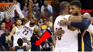 LeBron James and Paul George DUNKING ON EACH OTHER! Which poster was better?