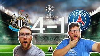 NEWCASTLE DESTROYED PSG | @lukessportsacademy *Americans React to UEFA Champions League*