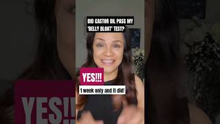 Castor Oil wins! My belly bloat improved on 1 week! #youtubeshorts #castoroil #bellyfat #agewell