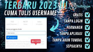 CARA MENAMBAH FOLLOWERS INSTAGRAM GRATIS 2023