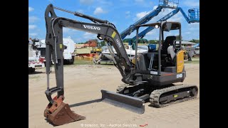 2017 Volvo ECR40D Mini Excavator Backhoe (Low Hours!) - bidadoo