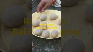 Rajasthani Dal Bati Churma #shorts #shortsvideo #viral #dal #bati #churma #food