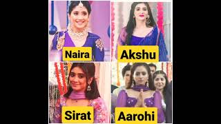 Naira-Akshu-Sirat-Aarohi|| ssme colur dress